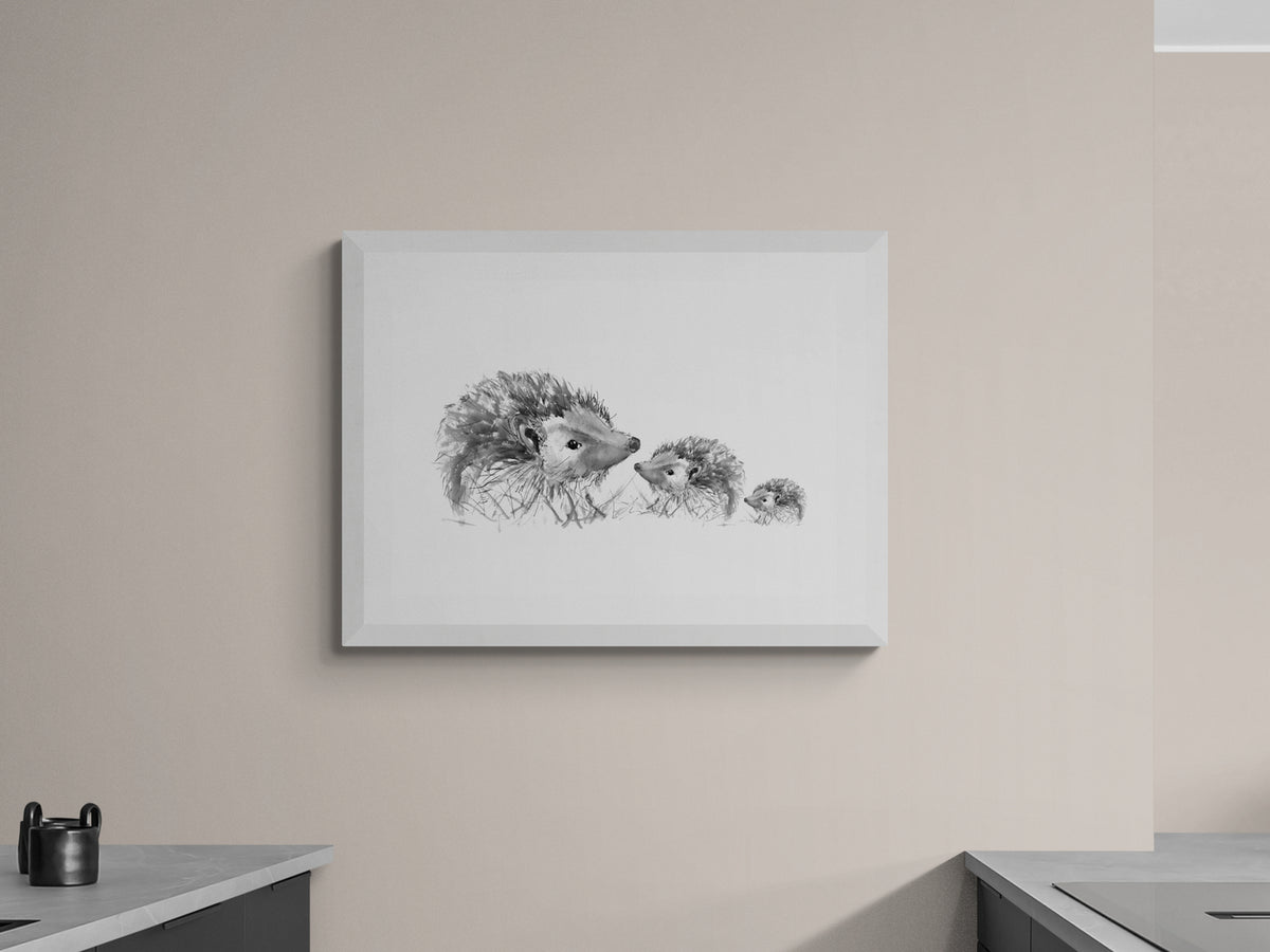 Framed Print of the Spike Family of Hedgehogs image 5