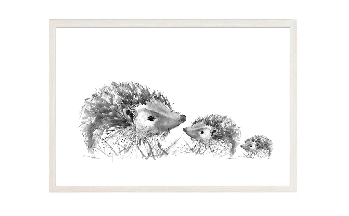 Limited Edition Canvas Print of the Spike Family of Hedgehogs image 3