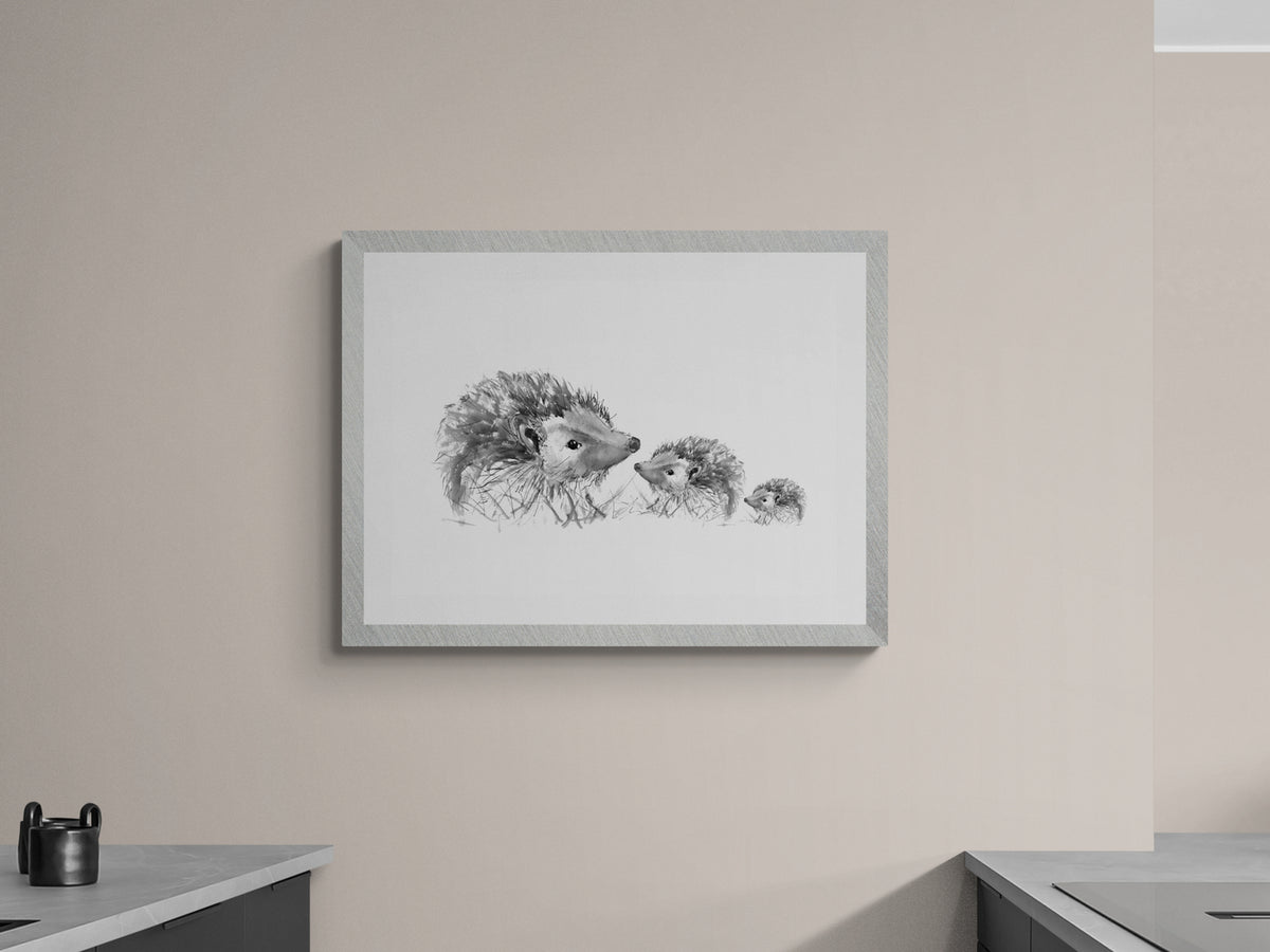 Framed Print of the Spike Family of Hedgehogs image 4