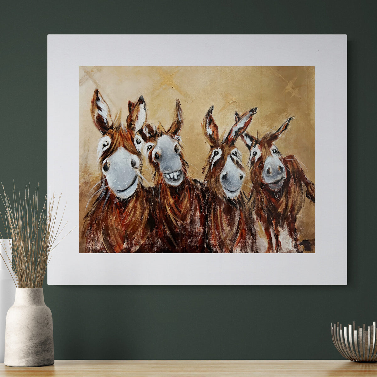 "The Quartet of Quirky Donkeys"
