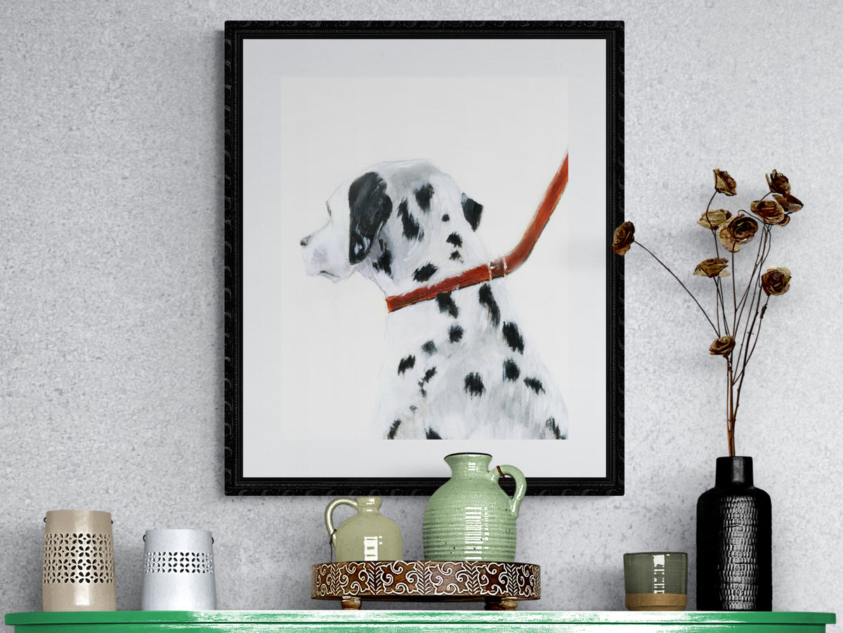Framed Print Patch the Dalmation Dog