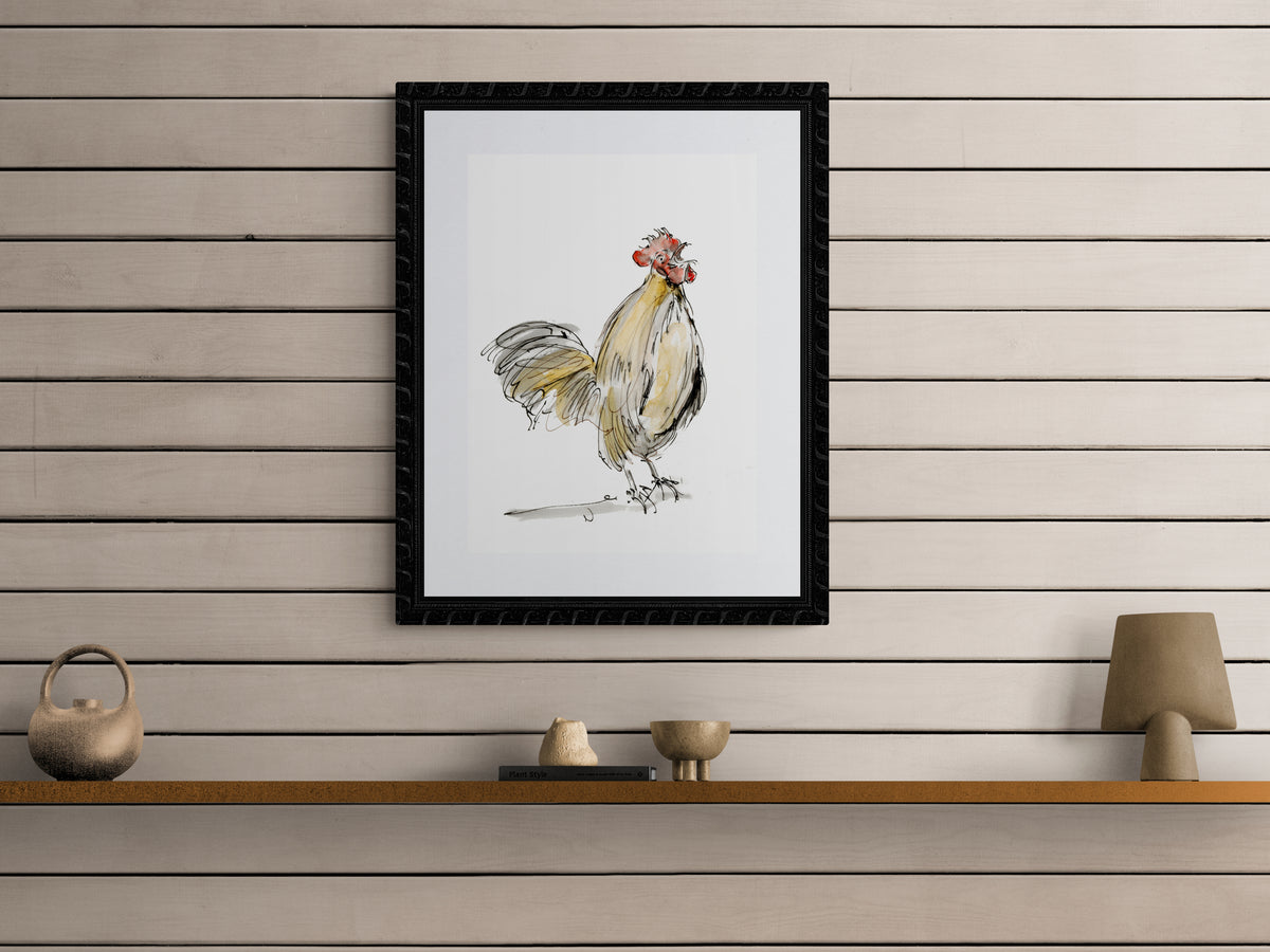 Framed Print Gregory the Cockerel