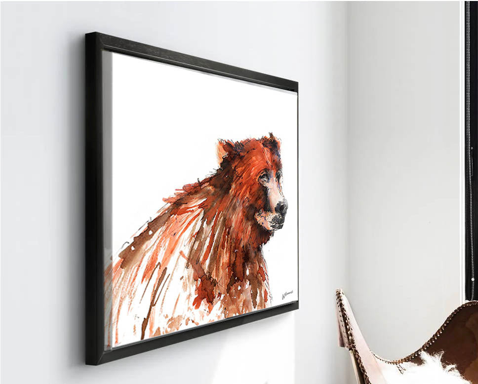 Limited Edition Square Canvas Print Adam the Bear
