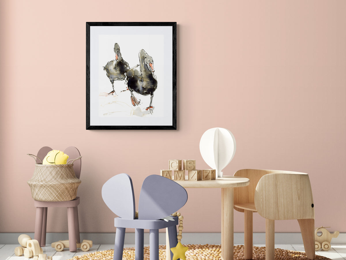 Framed Print Mike and Molly the Geese