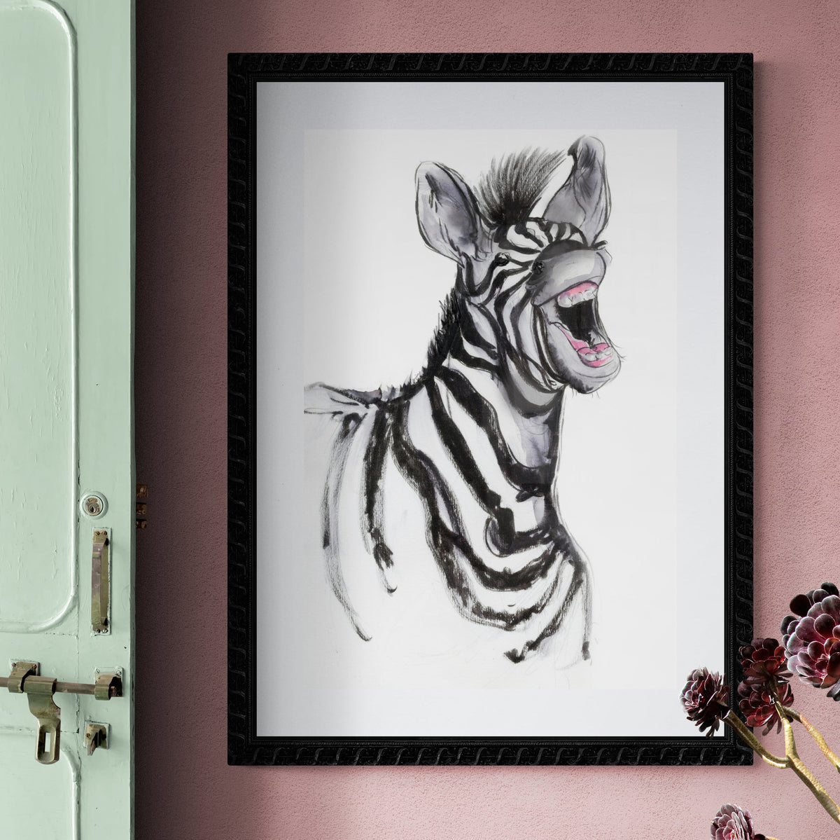 Framed Print Stripe the Zebra