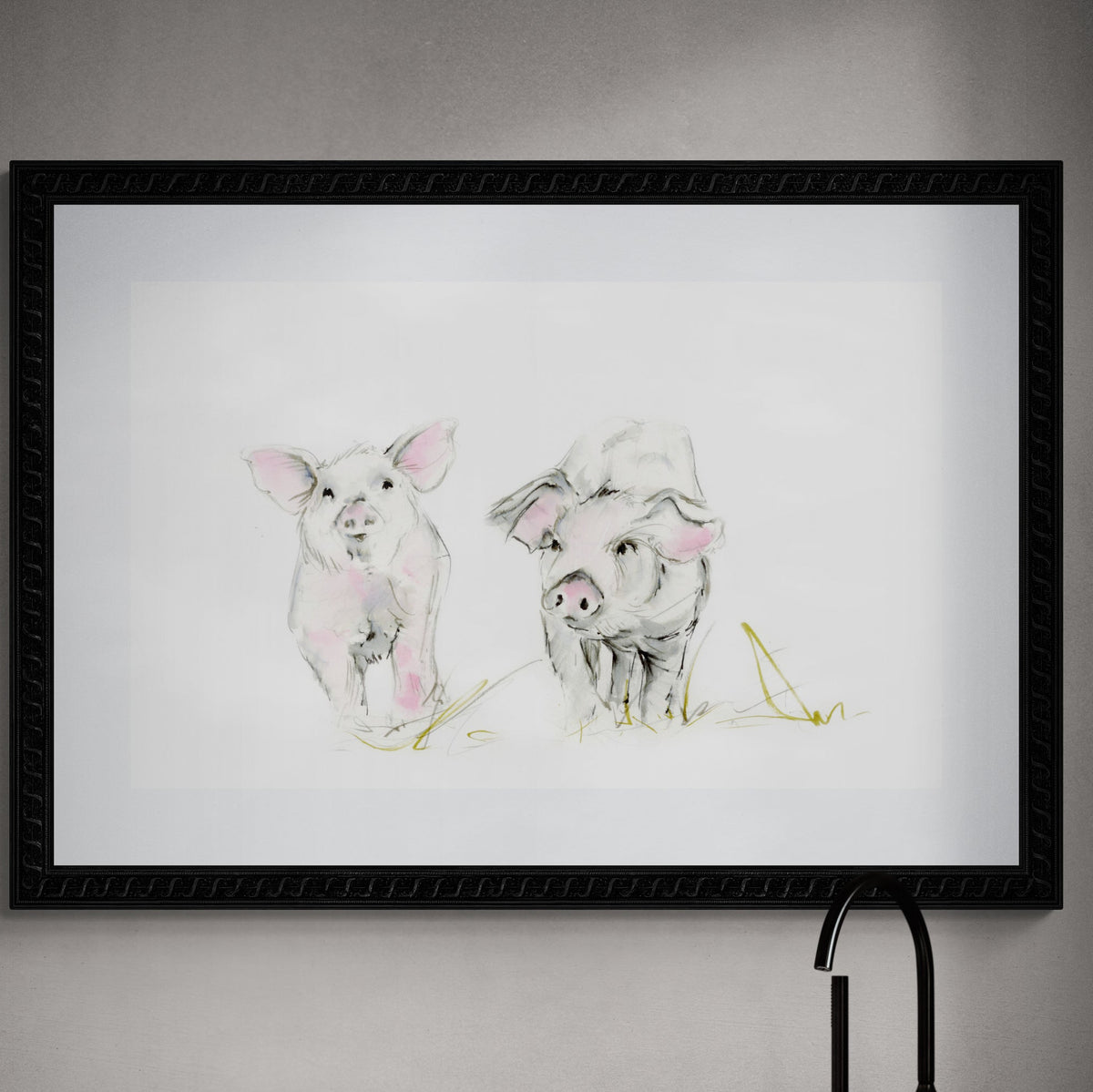 Framed Print Mateo and Sofía the Pigs