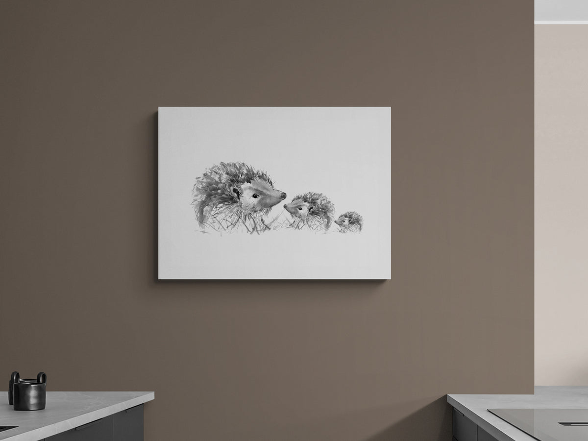 Framed Print of the Spike Family of Hedgehogs image 3