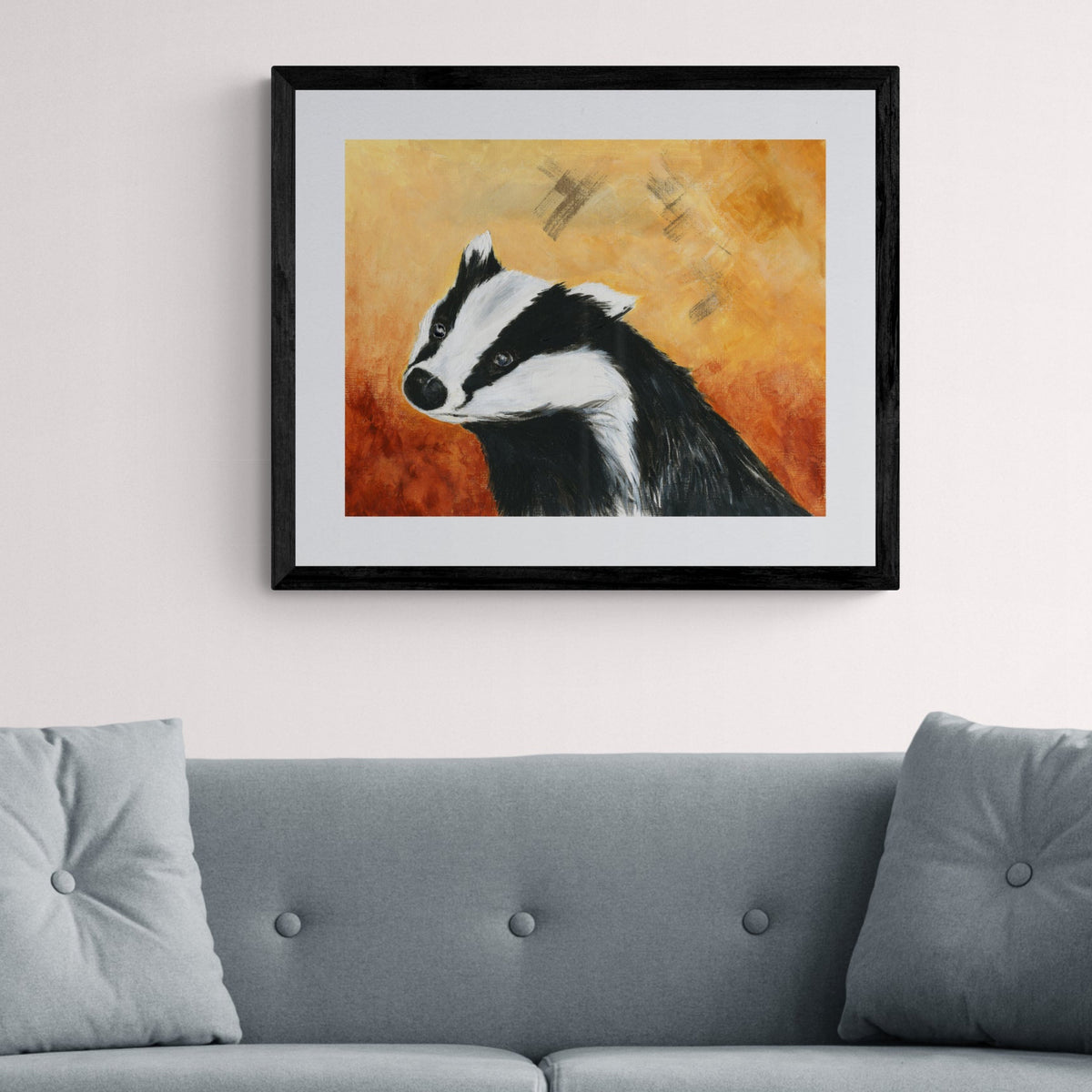Framed Print Digger the Badger