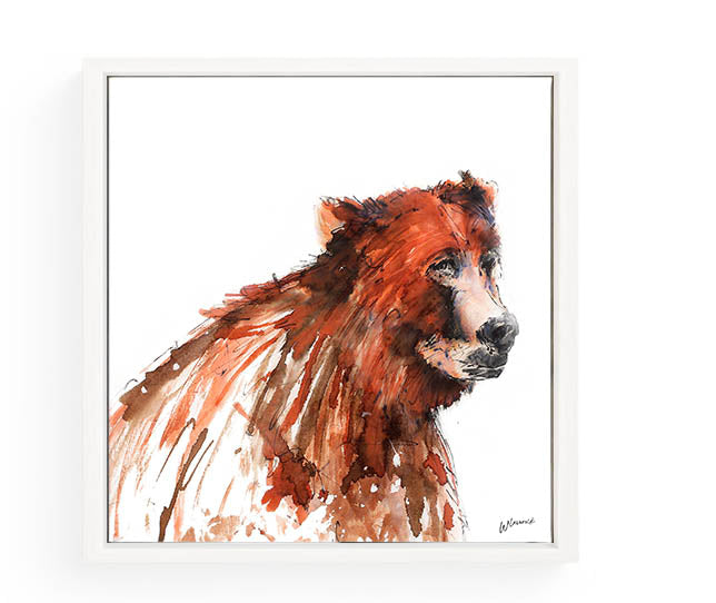 Limited Edition Square Canvas Print Adam the Bear image 2