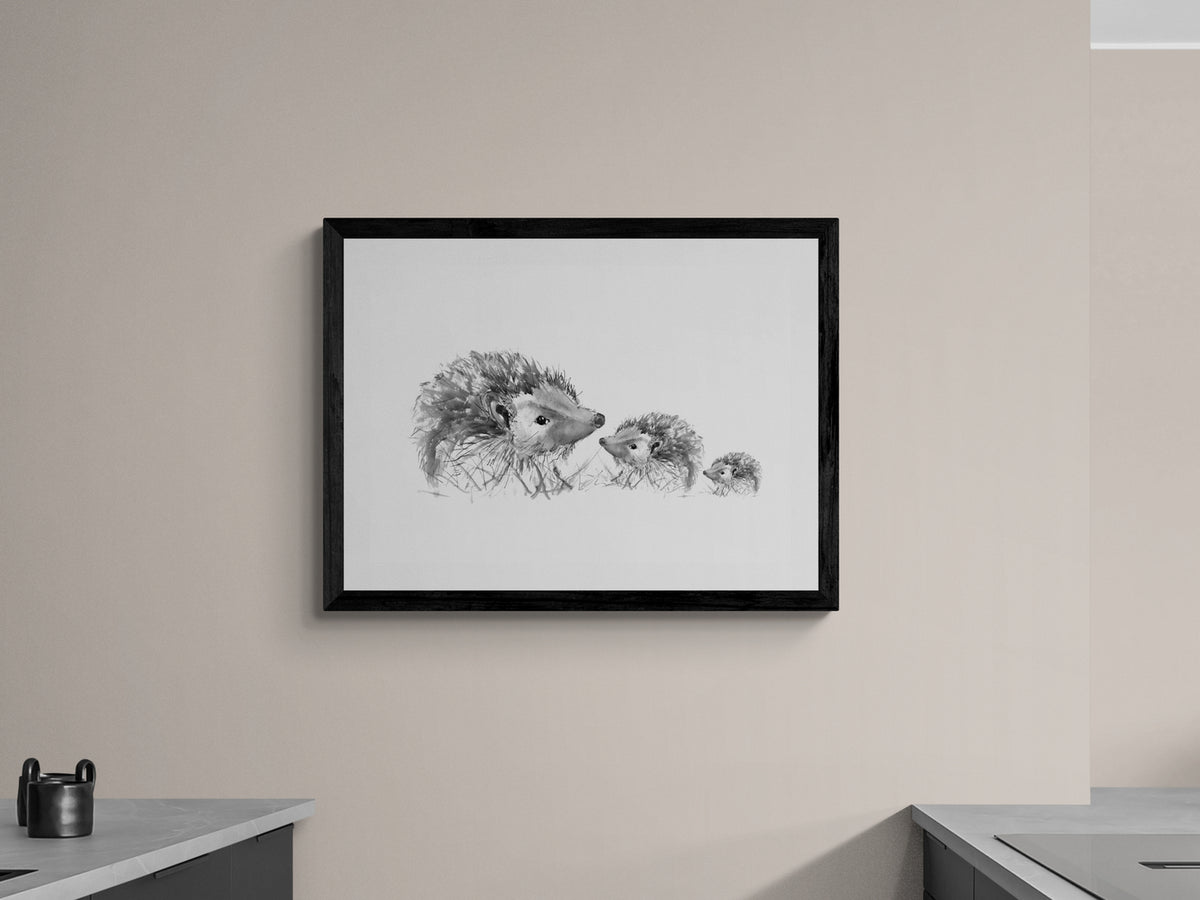 Framed Print of the Spike Family of Hedgehogs image 6
