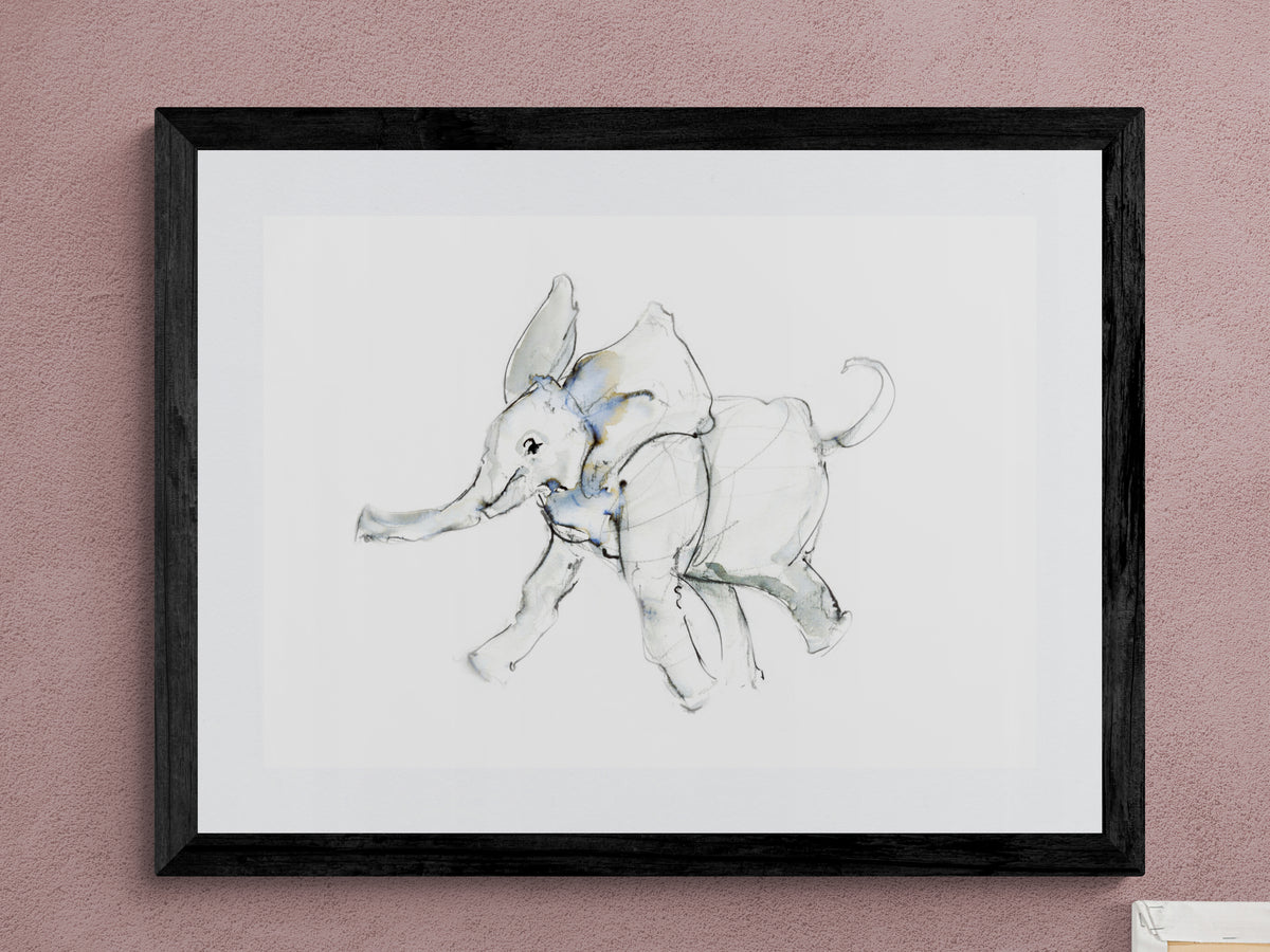 Framed Print Elmer the Elephant