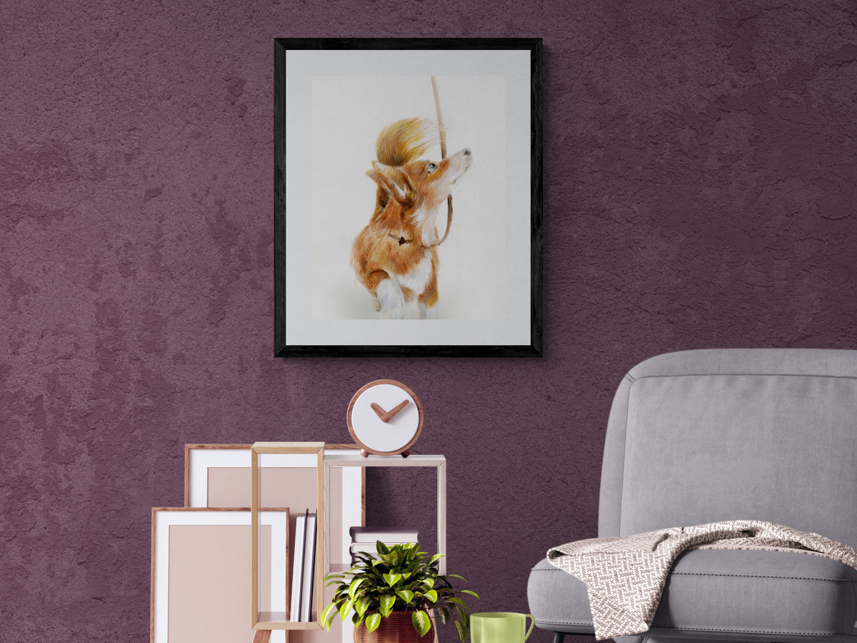 Framed Print Sandy the Corgi Dog