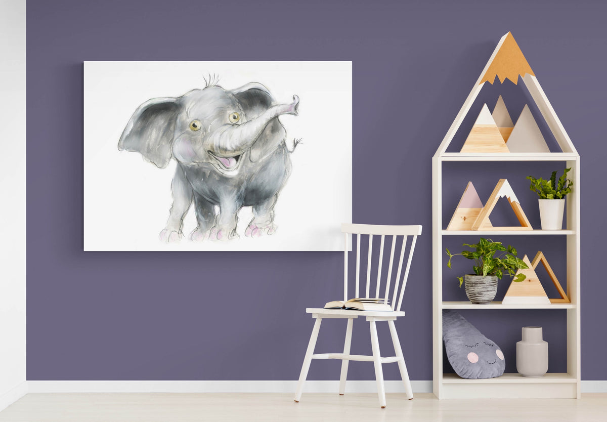 Framed Print Gracie the Elephant - Nursery Prints | Nursery | Elephant | Nursery image 7