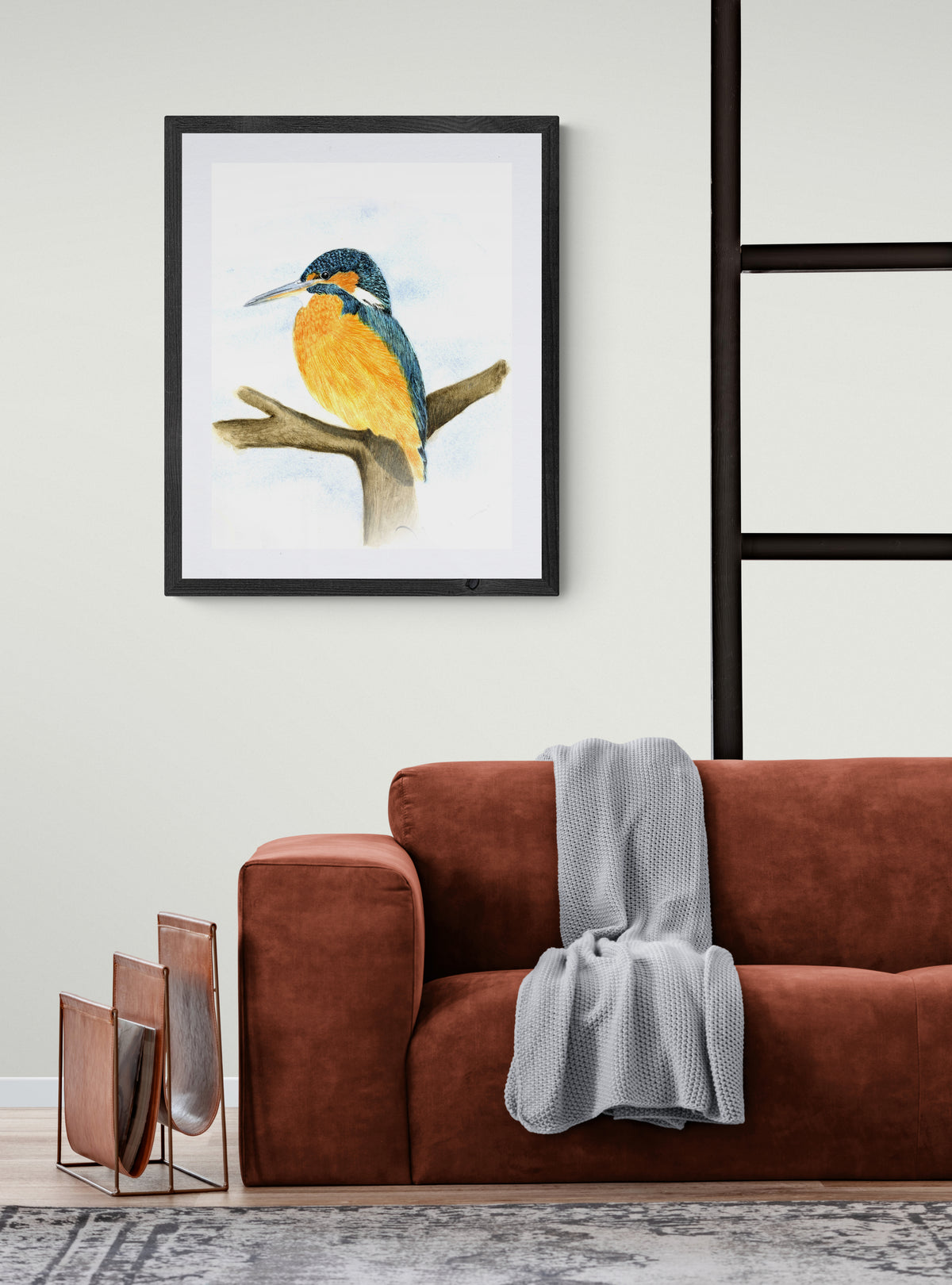 Framed Print Kenny the Kingfisher image 2