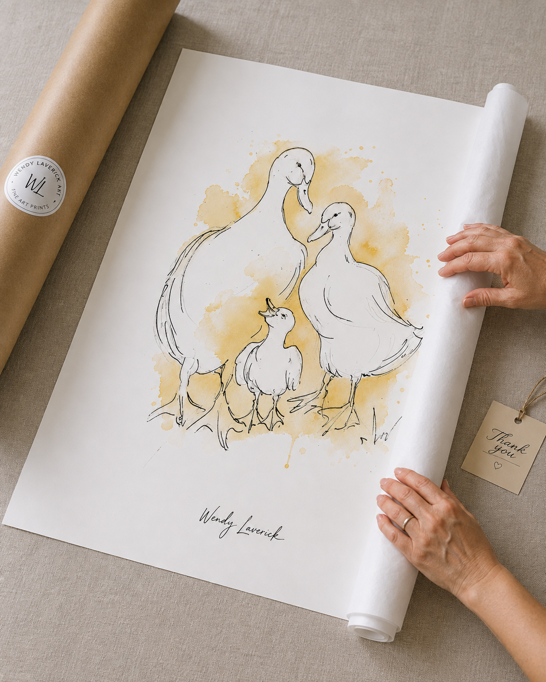 Ducks Honey – Nursery Wall Art Print