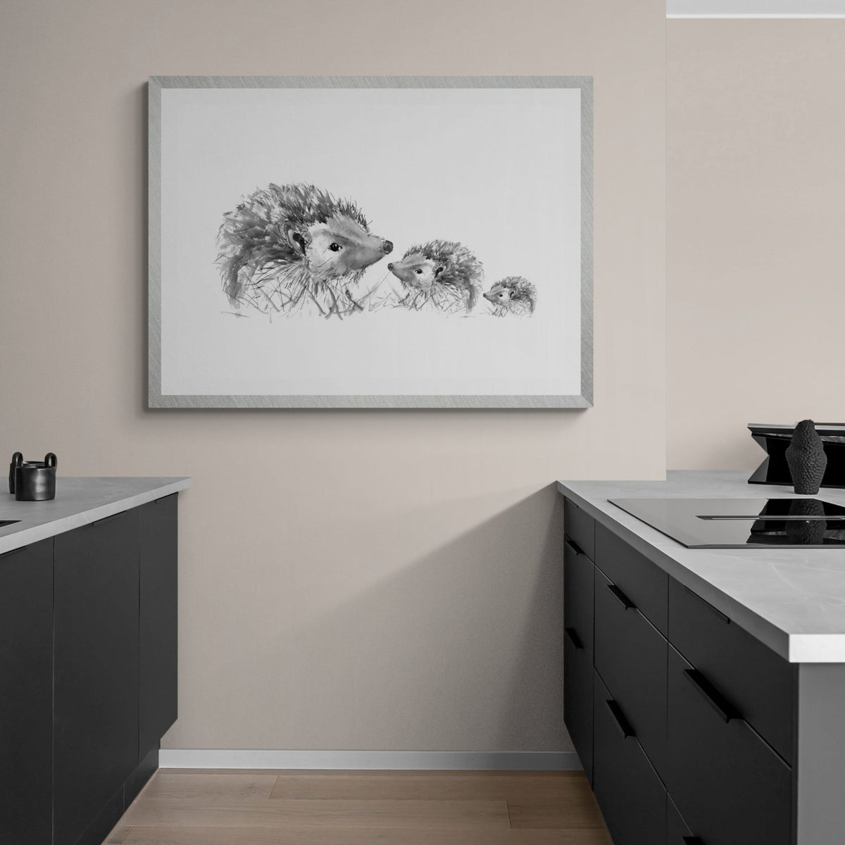 Framed Print of the Spike Family of Hedgehogs image 0