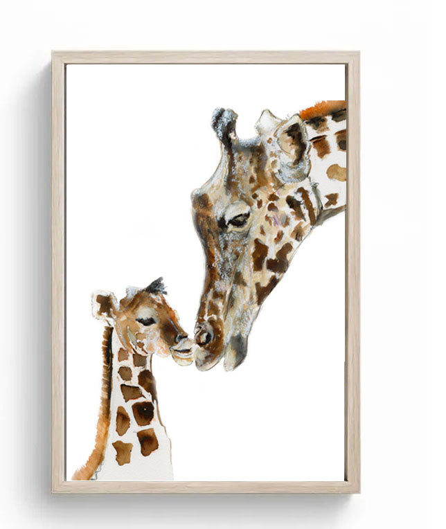 Limited Edition Canvas Print Lara & Baby Jerry the Giraffes