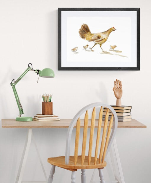 Framed Print Cheryl the Hen and her little ones image 2