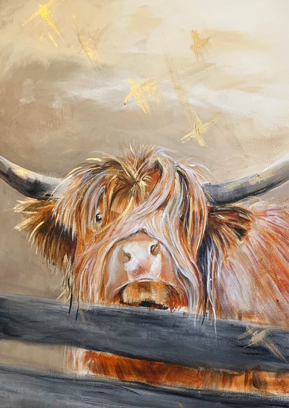 Gordon the Highland Cow | A5 Mounted Print