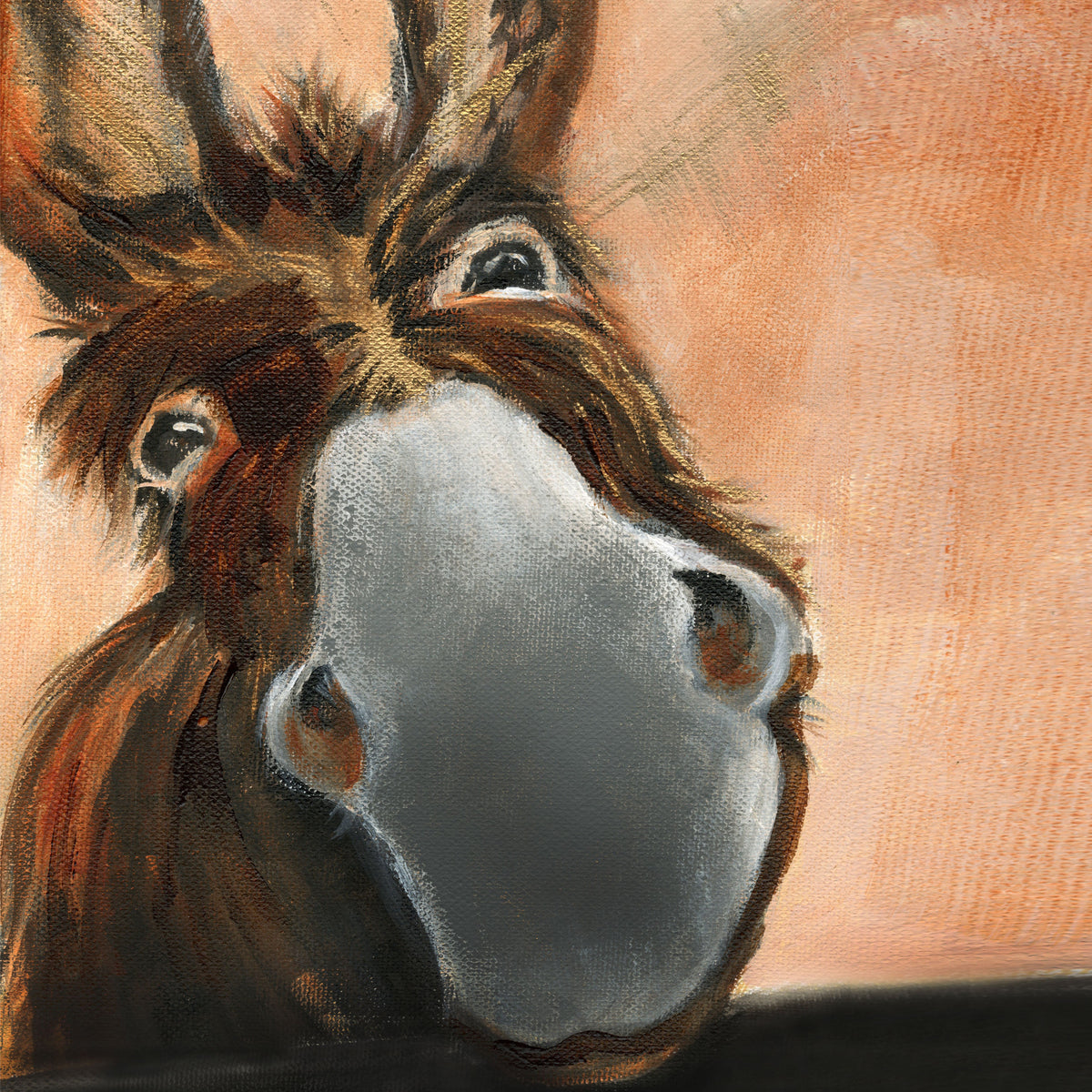 Derek the Donkey | A5 Mounted Print