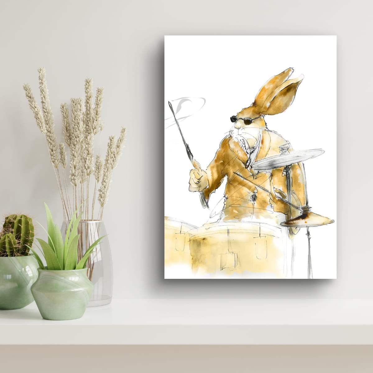 Buddy the Jazz Drummer – Framed Fine Art Print