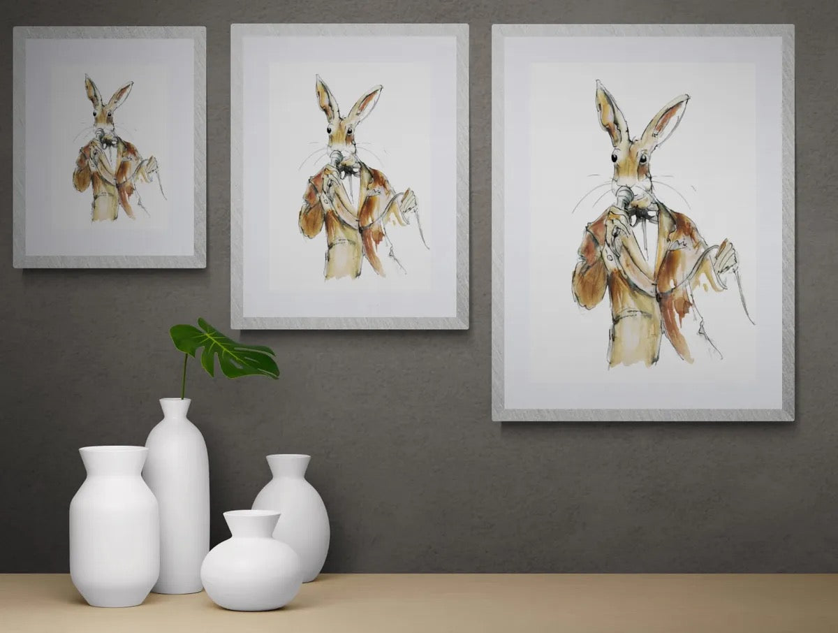 Charlie the Jazz Vocalist – Framed Fine Art Print