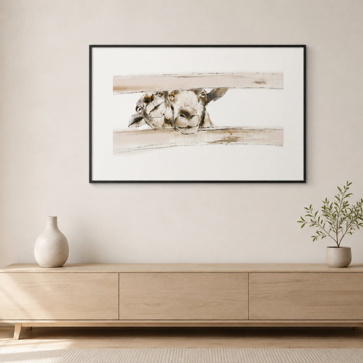 Framed Print Lilly and Bonnie the Sheep