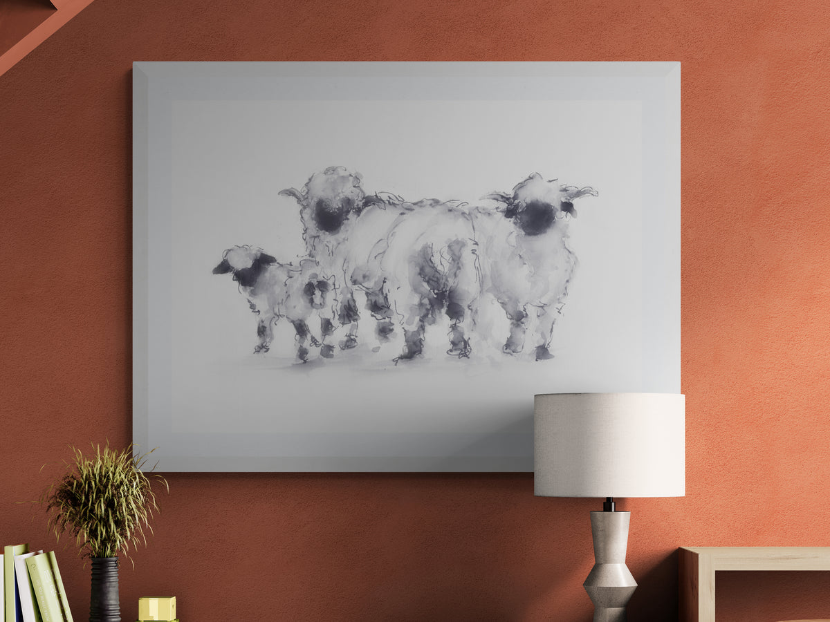 Framed Print Valais Blacknose Sheep image 4