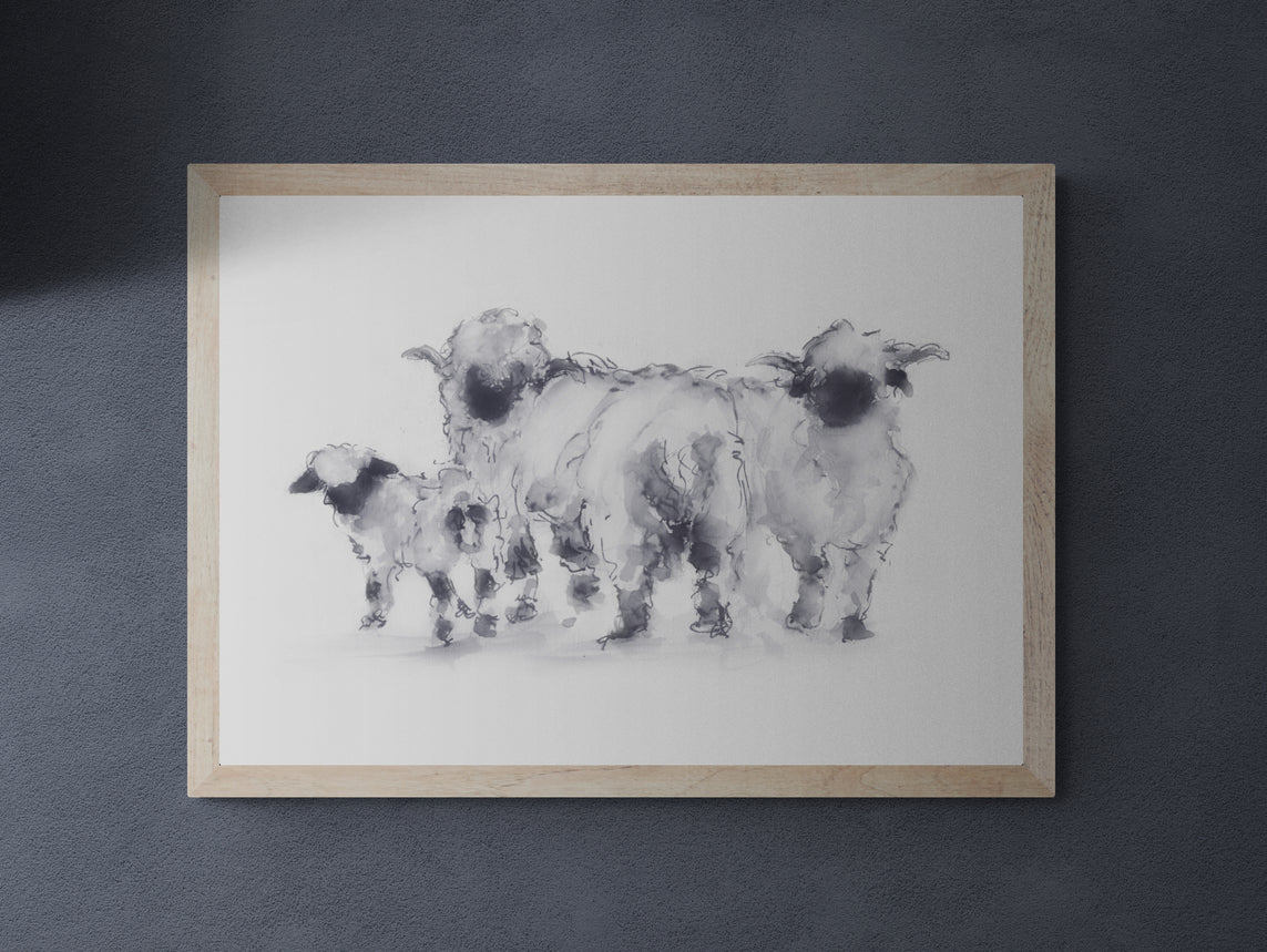 Limited Edition Canvas Print Valais Blacknose Sheep image 3