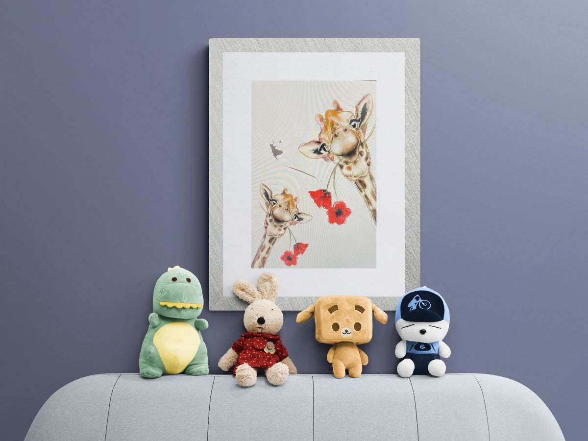 Framed Print of Evie and Leni the Giraffes image 3