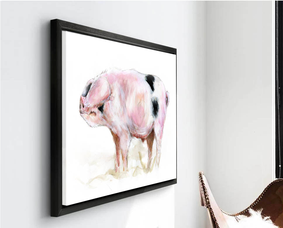 Limited Edition Canvas Print – Freddy the Gloucester Old Spot Pig