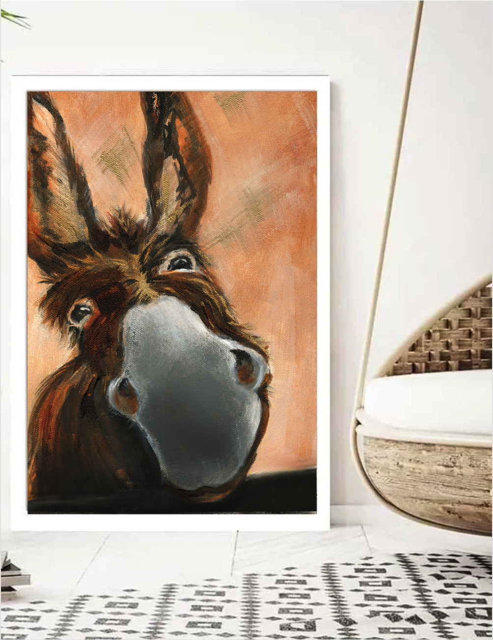 Limited Edition Canvas Print Derek the Donkey image 1