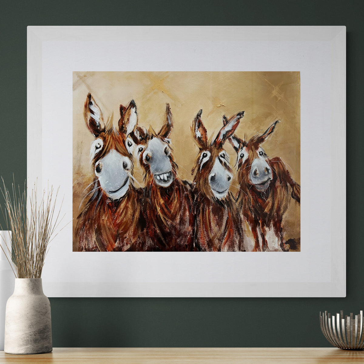 "The Quartet of Quirky Donkeys"