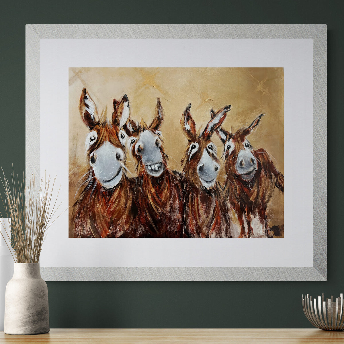 "The Quartet of Quirky Donkeys"