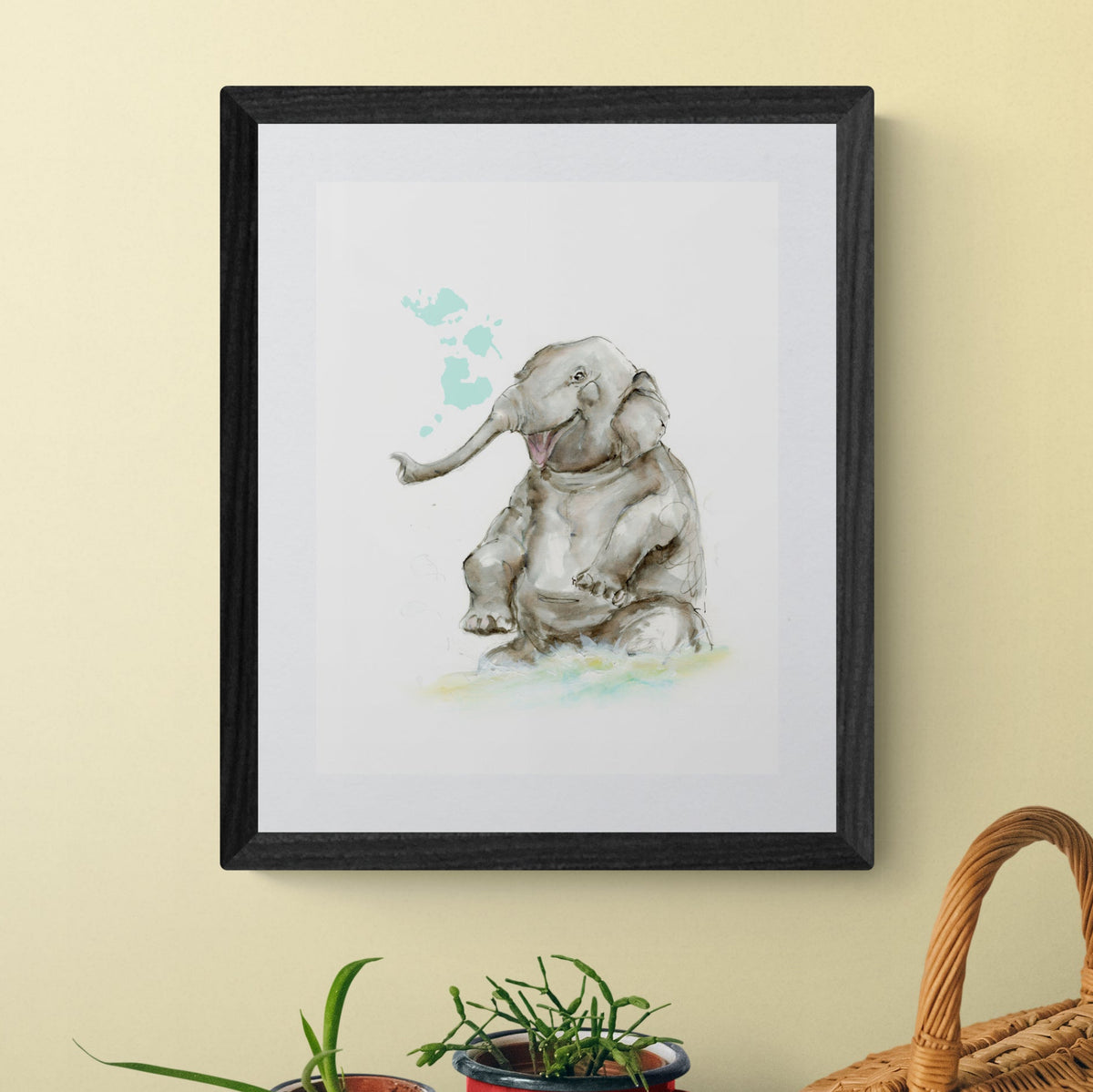 Framed Print Happy Harry the Elephant image 0