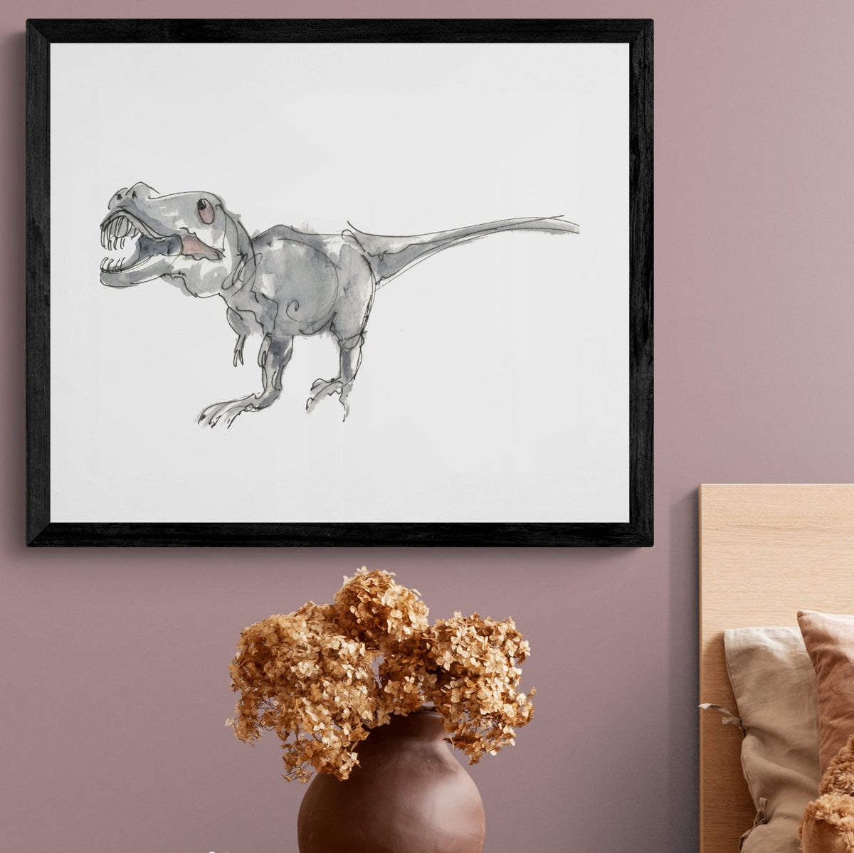Framed Print Trevor the T-Rex
