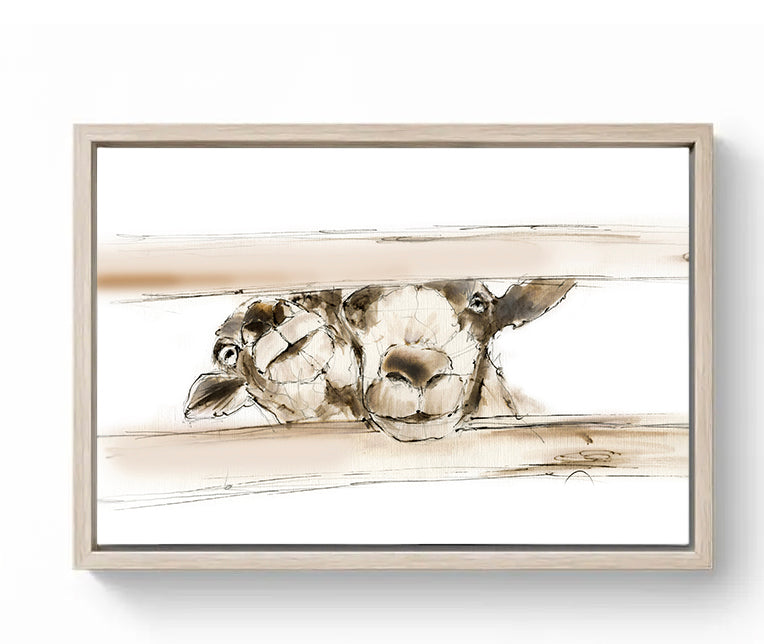 Limited Edition Canvas Print Lilly and Bonnie Rare Breed Sheep