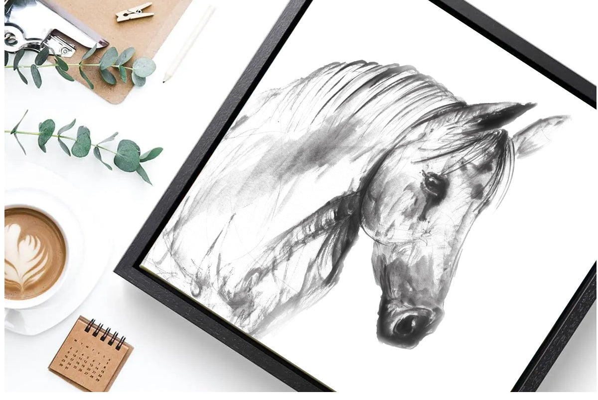 Limited Edition Square Canvas Print Emma the Horse