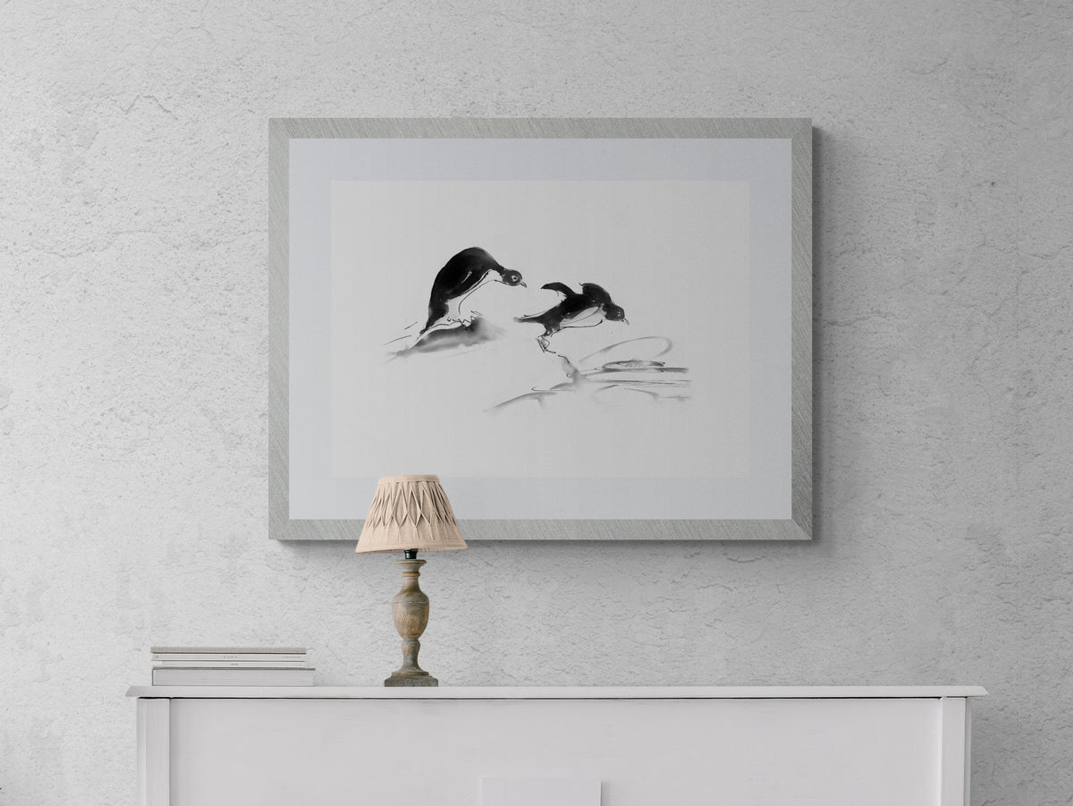 Framed Print Penguins Betty & Mojo