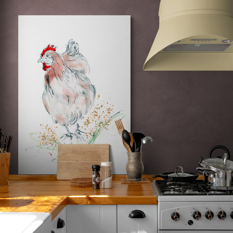 Framed Print Chicken "Muddy Molly,"