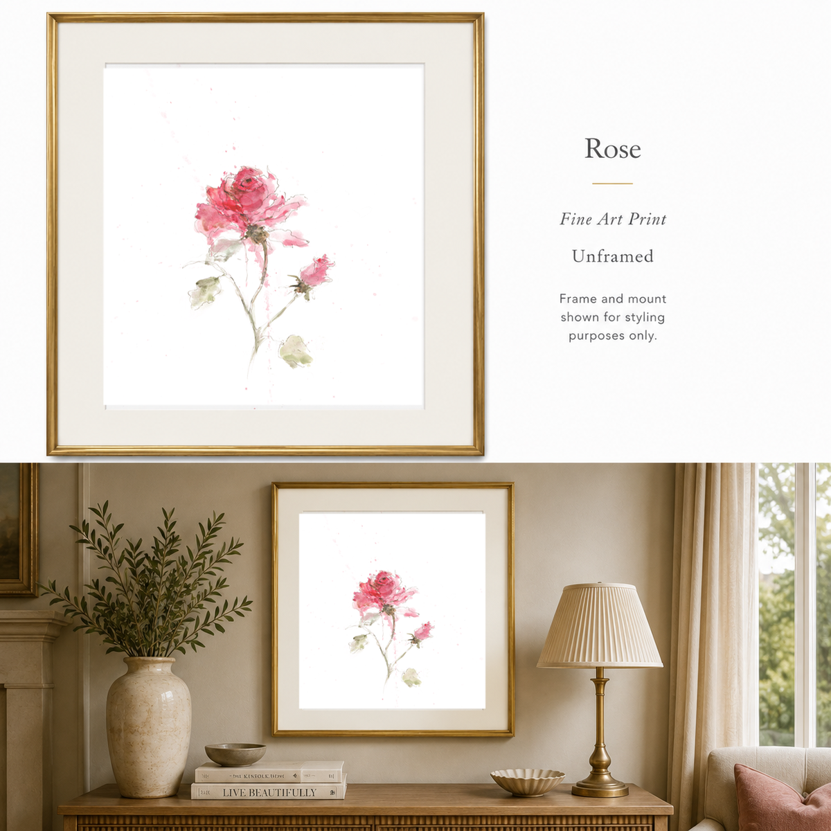 Rose – Botanical Fine Art Print